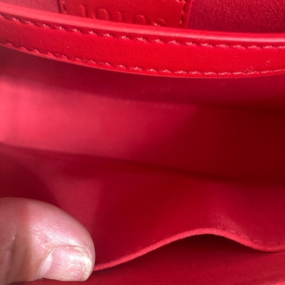 NWOT JOJOS RED FAUX LEATHER BAG - Picture 5 of 7